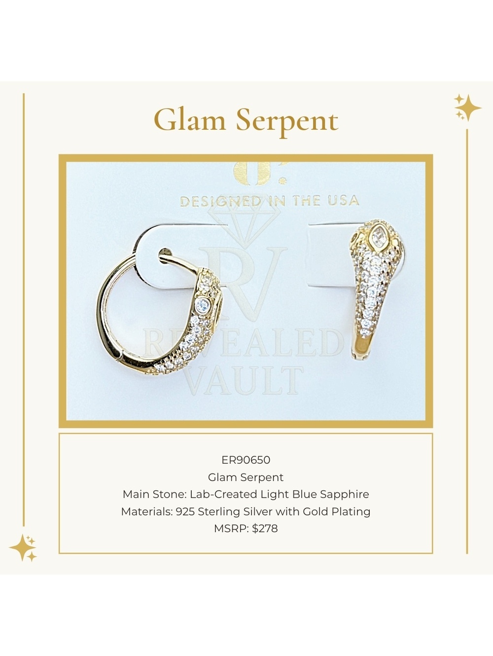 Glam Serpent - Sterling Club Vermeil